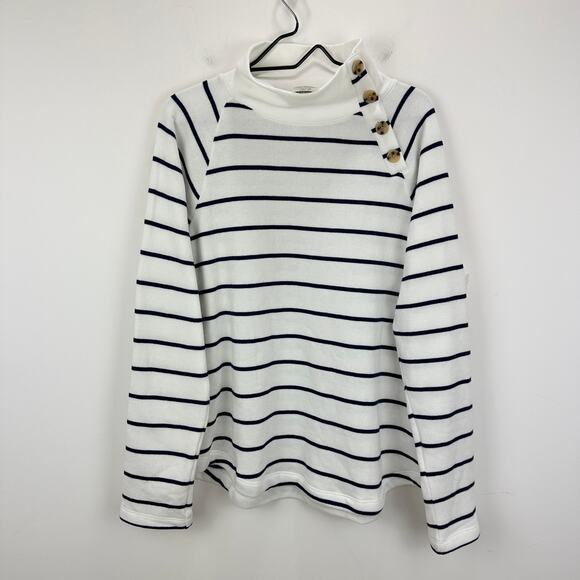 J.Crew Striped Navy and White Women's Top - Picture 5 of 12
